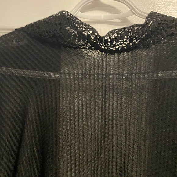 Eclipse Black Lace Edged Kimono, NWT - Picture 8 of 10